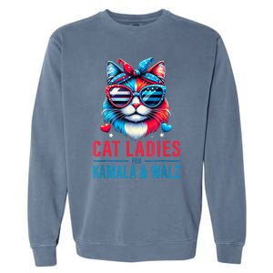 Harris Waltz Cat Lady Harris Waltz 2024 Kamala Harris Coach Garment-Dyed Sweatshirt