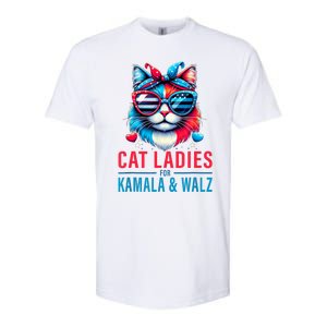 Harris Waltz Cat Lady Harris Waltz 2024 Kamala Harris Coach Softstyle CVC T-Shirt