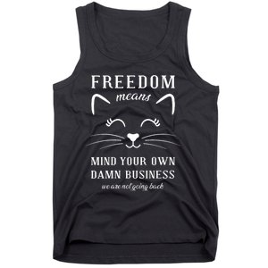 Harris Waltz Cat Lady Walz Mind Your Own Damn Business Tank Top