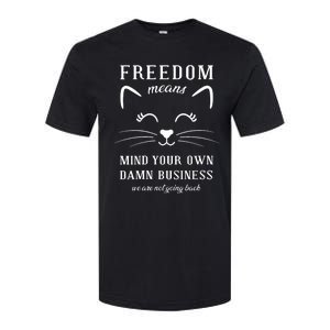 Harris Waltz Cat Lady Walz Mind Your Own Damn Business Softstyle CVC T-Shirt