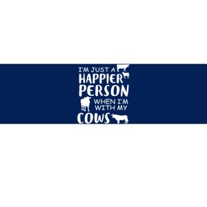 Happy With Cows Bumper Sticker