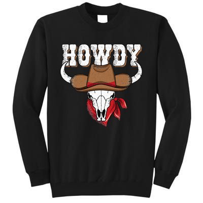 Howdy Western Country Cowgirl Cowboy Texas Rodeo Tall Sweatshirt