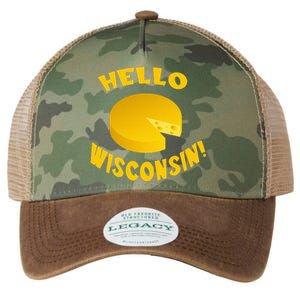 Hello Wisconsin Cheese funny food lover Legacy Tie Dye Trucker Hat