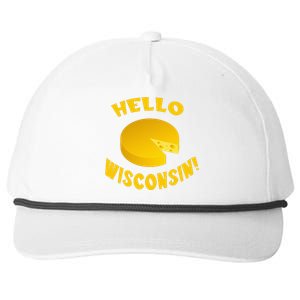 Hello Wisconsin Cheese funny food lover Snapback Five-Panel Rope Hat