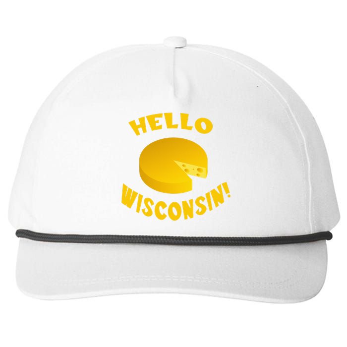 Hello Wisconsin Cheese funny food lover Snapback Five-Panel Rope Hat