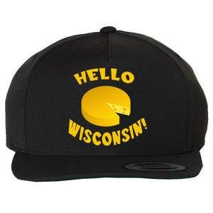 Hello Wisconsin Cheese funny food lover Wool Snapback Cap