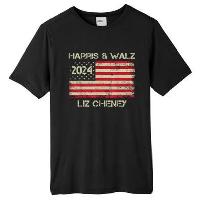 Harris Walz Cheney 2024 Thank You Liz Democracy Election Tall Fusion ChromaSoft Performance T-Shirt