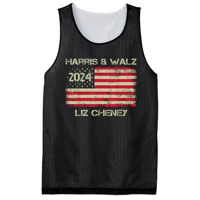 Harris Walz Cheney 2024 Thank You Liz Democracy Election Mesh Reversible Basketball Jersey Tank