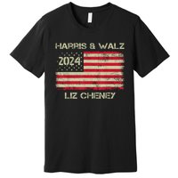 Harris Walz Cheney 2024 Thank You Liz Democracy Election Premium T-Shirt