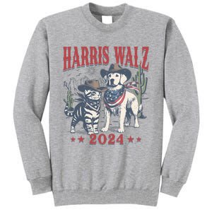 Harris Walz Cowboy This Childless Cat Dog Lady Kamala Tall Sweatshirt