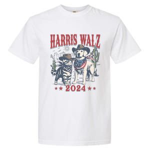 Harris Walz Cowboy This Childless Cat Dog Lady Kamala Garment-Dyed Heavyweight T-Shirt