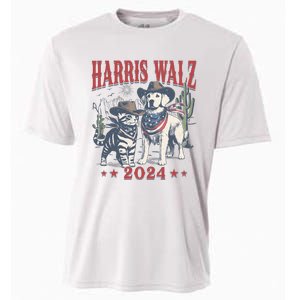 Harris Walz Cowboy This Childless Cat Dog Lady Kamala Cooling Performance Crew T-Shirt