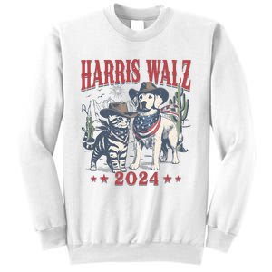 Harris Walz Cowboy This Childless Cat Dog Lady Kamala Sweatshirt