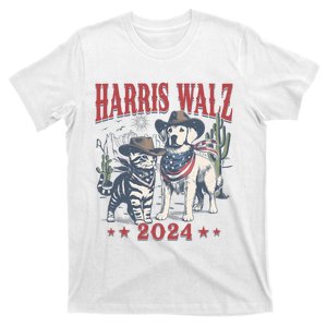 Harris Walz Cowboy This Childless Cat Dog Lady Kamala T-Shirt