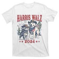 Harris Walz Cowboy This Childless Cat Dog Lady Kamala T-Shirt