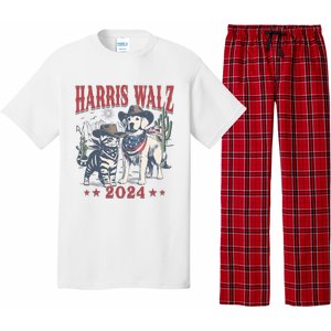 Harris Walz Cowboy This Childless Cat Dog Lady Kamala Pajama Set