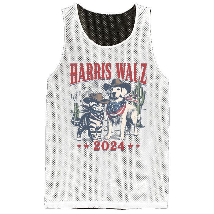 Harris Walz Cowboy This Childless Cat Dog Lady Kamala Mesh Reversible Basketball Jersey Tank