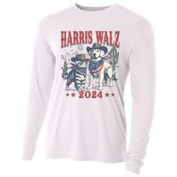 Harris Walz Cowboy This Childless Cat Dog Lady Kamala Cooling Performance Long Sleeve Crew