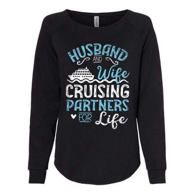 Husband & Wife Cruising Partners For Life Cruise Ship Womens California Wash Sweatshirt