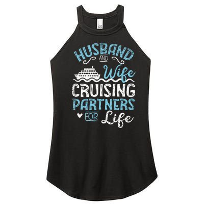 Husband & Wife Cruising Partners For Life Cruise Ship Women’s Perfect Tri Rocker Tank