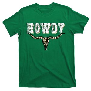 Howdy Western Country Southern Cow Skull Rodeo Bull Cowgirl T-Shirt