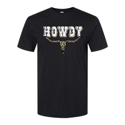 Howdy Western Country Southern Cow Skull Rodeo Bull Cowgirl Softstyle® CVC T-Shirt