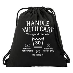 Handle With Care 30 Thirty 30th Birthday Drawstring Bag