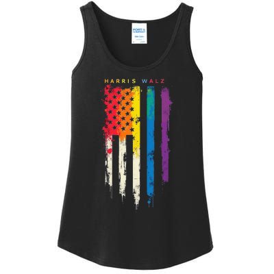 Harris Walz Colorful Streak Gift Ladies Essential Tank