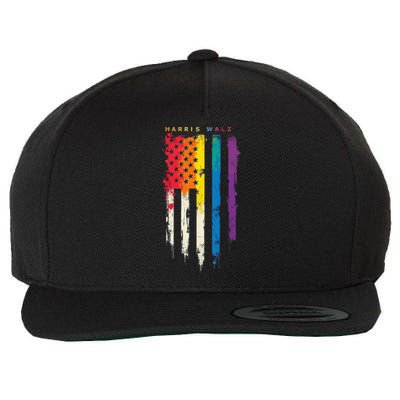 Harris Walz Colorful Streak Gift Wool Snapback Cap