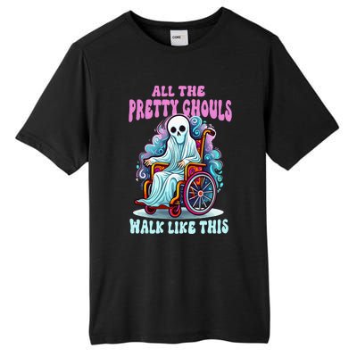 Halloween Wheelchair Costume Handicap Joke Ghouls Walk Like Tall Fusion ChromaSoft Performance T-Shirt