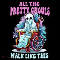 Halloween Wheelchair Costume Handicap Joke Ghouls Walk Like Premium T-Shirt