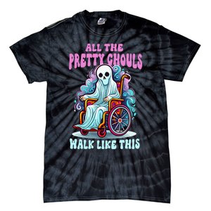 Halloween Wheelchair Costume Handicap Joke Ghouls Walk Like Tie-Dye T-Shirt