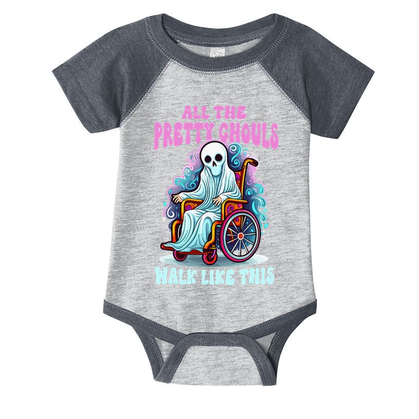 Halloween Wheelchair Costume Handicap Joke Ghouls Walk Like Infant Baby Jersey Bodysuit