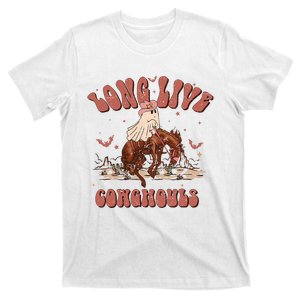 Halloween Western Cowgirl Cowghouls Long Live Country Retro T-Shirt