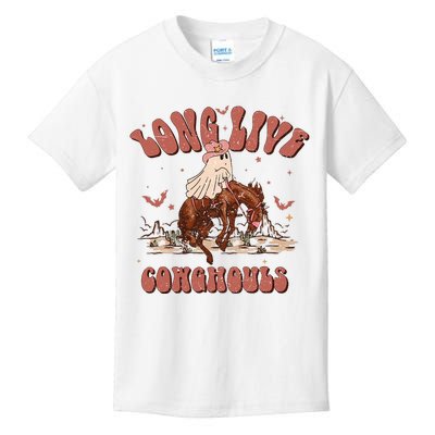 Halloween Western Cowgirl Cowghouls Long Live Country Retro Kids T-Shirt