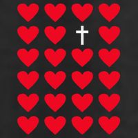 Hearts With Cross Christian Religious Valentines Day Jesus Adult Drive Performance Visor