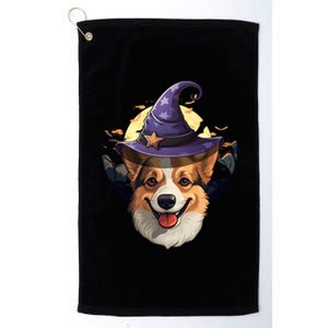 Halloween Witch Corgi Gift Platinum Collection Golf Towel