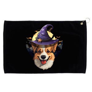 Halloween Witch Corgi Gift Grommeted Golf Towel