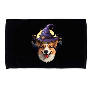 Halloween Witch Corgi Gift Microfiber Hand Towel