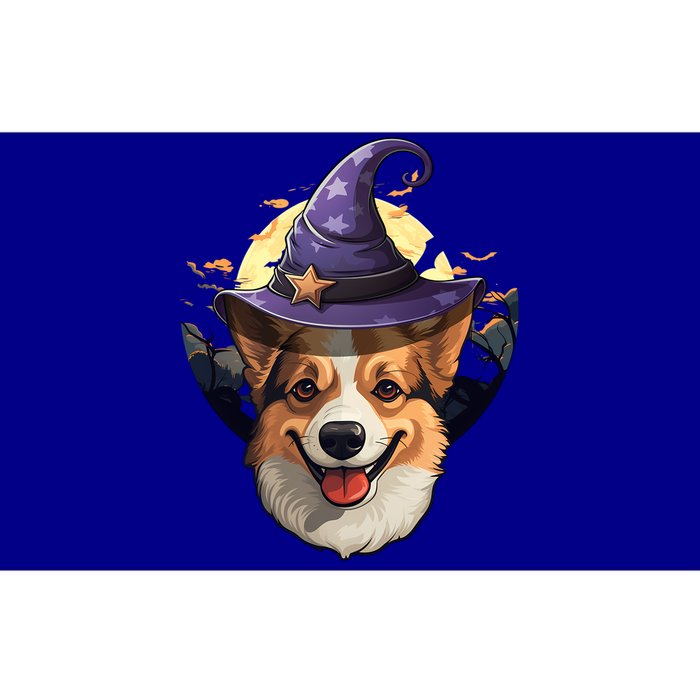 Halloween Witch Corgi Gift Bumper Sticker