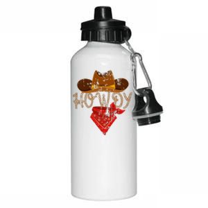 Howdy Western Cowboy Classic Fit Black PolyCotton Aluminum Water Bottle