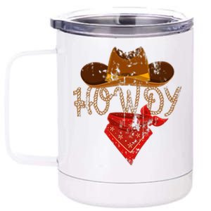 Howdy Western Cowboy Classic Fit Black PolyCotton 12 oz Stainless Steel Tumbler Cup