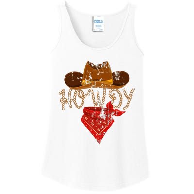 Howdy Western Cowboy Classic Fit Black PolyCotton Ladies Essential Tank