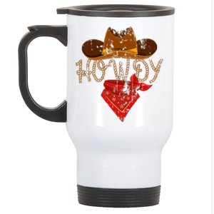 Howdy Western Cowboy Classic Fit Black PolyCotton Stainless Steel Travel Mug