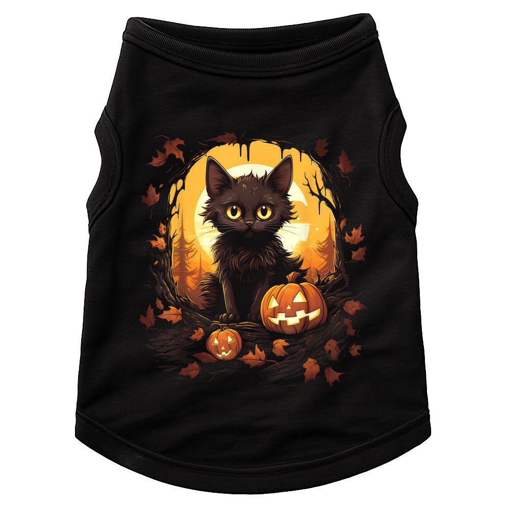 Halloween Witch Cat Pumpkin Cute Moon JackOLantern Costume Doggie Tank