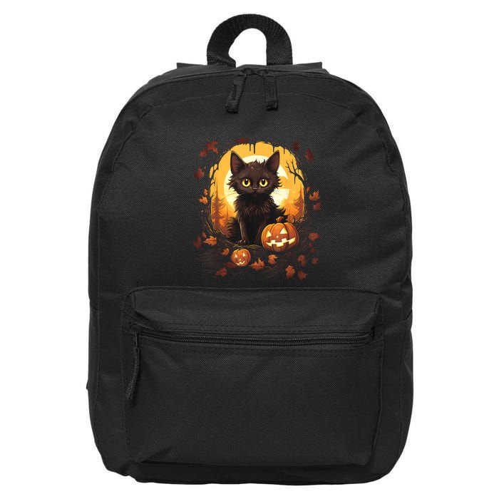 Halloween Witch Cat Pumpkin Cute Moon JackOLantern Costume 16 in Basic Backpack