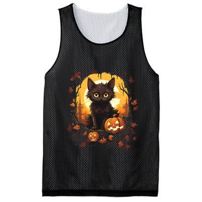 Halloween Witch Cat Pumpkin Cute Moon JackOLantern Costume Mesh Reversible Basketball Jersey Tank