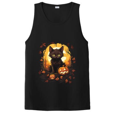 Halloween Witch Cat Pumpkin Cute Moon JackOLantern Costume PosiCharge Competitor Tank
