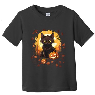 Halloween Witch Cat Pumpkin Cute Moon JackOLantern Costume Toddler T-Shirt