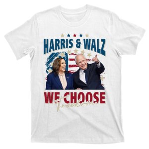 Harris & Waltz Campaign We Choose Freedom Harris Walz 2024 T-Shirt